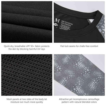 Men's UPF 50+ Camo Long Sleeve Fishing Shirt FS08M - Bassdash