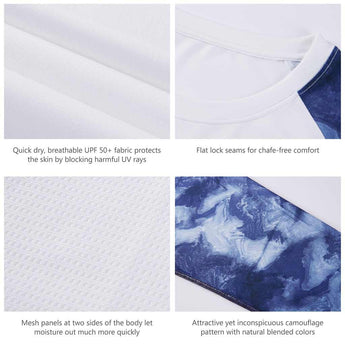 Men's UPF 50+ Camo Long Sleeve Fishing Shirt FS08M - Bassdash