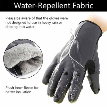 WintePro Water-resistant Fishing Hunting Gloves with Fleece Lining - Bassdash
#color_grey
