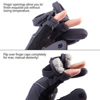 WintePro Water-resistant Fishing Hunting Gloves with Fleece Lining - Bassdash
#color_grey