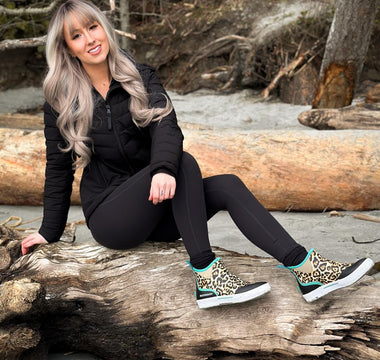 Women Deck Boots - Where Waterproof Durability Meets Leopard-Chic Style