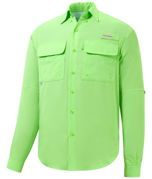 Men's UPF 50+ Long Sleeve Fishing Button Down Shirt FS21M NEW COLOR - Bassdash