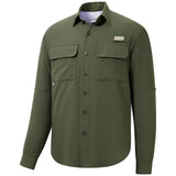 Men's UPF 50+ Long Sleeve Fishing Button Down Shirt FS21M NEW COLOR - Bassdash