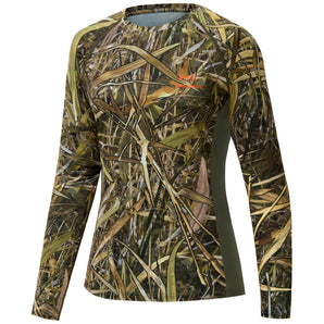 Women's Hunting Camo Long Sleeve UV Shirts FS13W - Bassdash
#color_marshreed