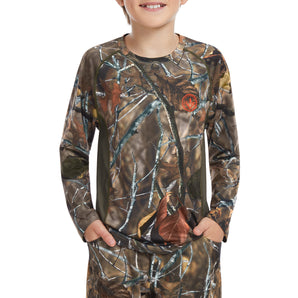 Youth UPF 50+ LS Hunting Camo Shirt FS04Y