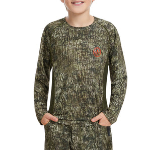 Youth UPF 50+ LS Hunting Camo Shirt FS04Y