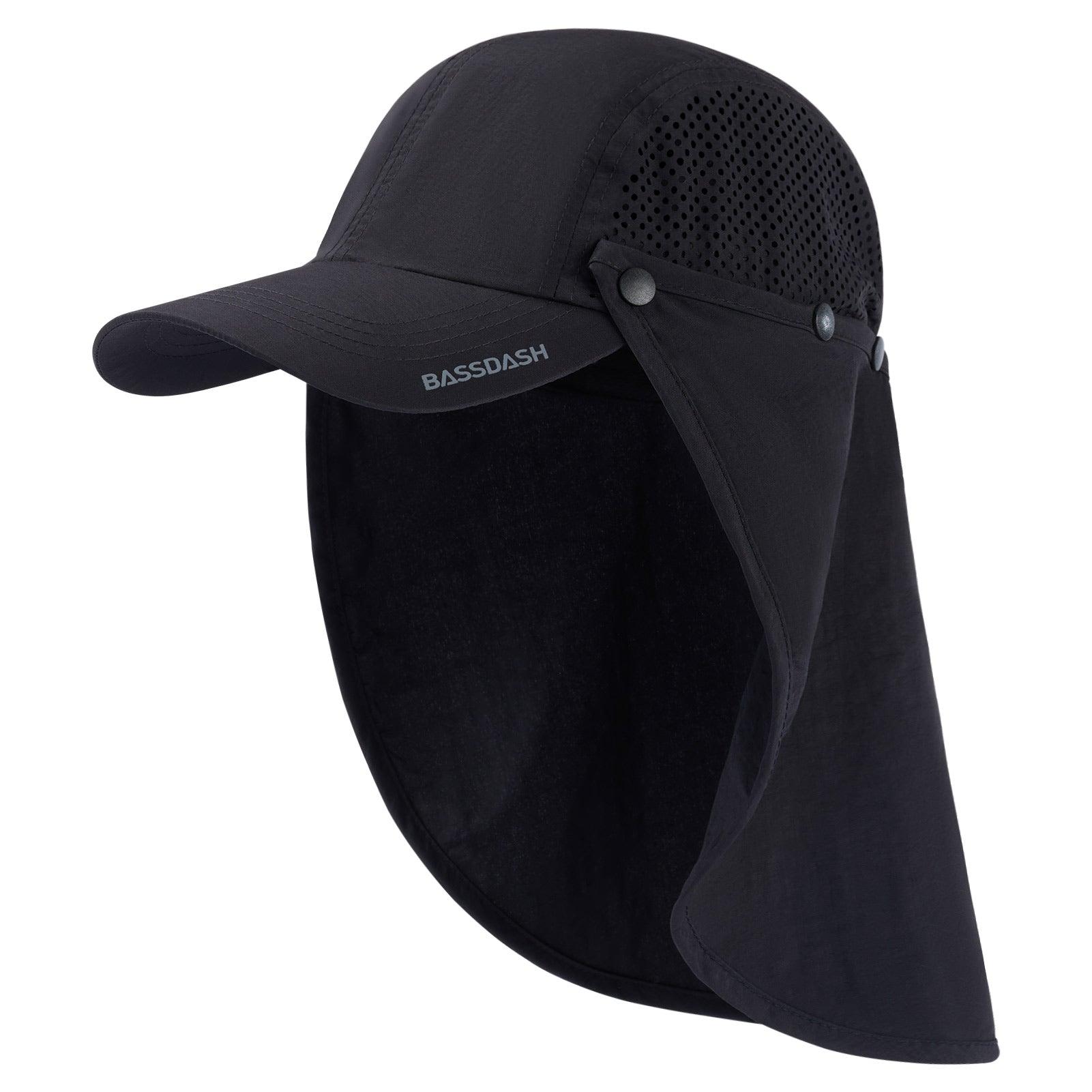 Bassdash Foldable UPF 50+ Fishing Hats with Removable Neck Flap FH12