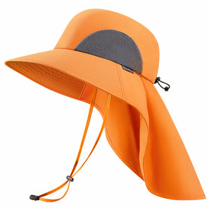 UVSAI UPF 50+ Foldable Sun Hats Wide Brim with Large Neck Flap