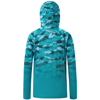 3d hoodies fishing reel and youth sizes Youth UPF50+ Long Sleeve Fishing Hoodie Shirt FS03Y