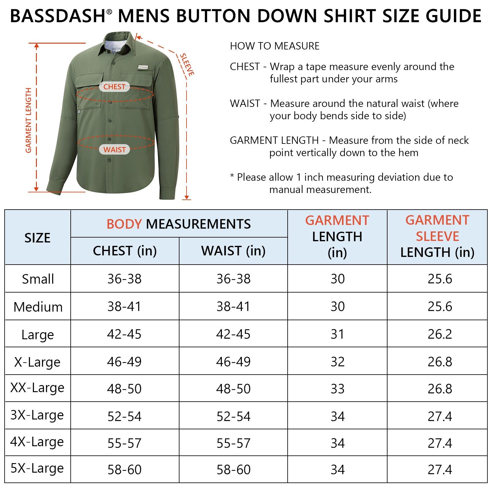 Men's UPF 50+ Long Sleeve Fishing Button Down Shirt FS21M NEW COLOR - Bassdash