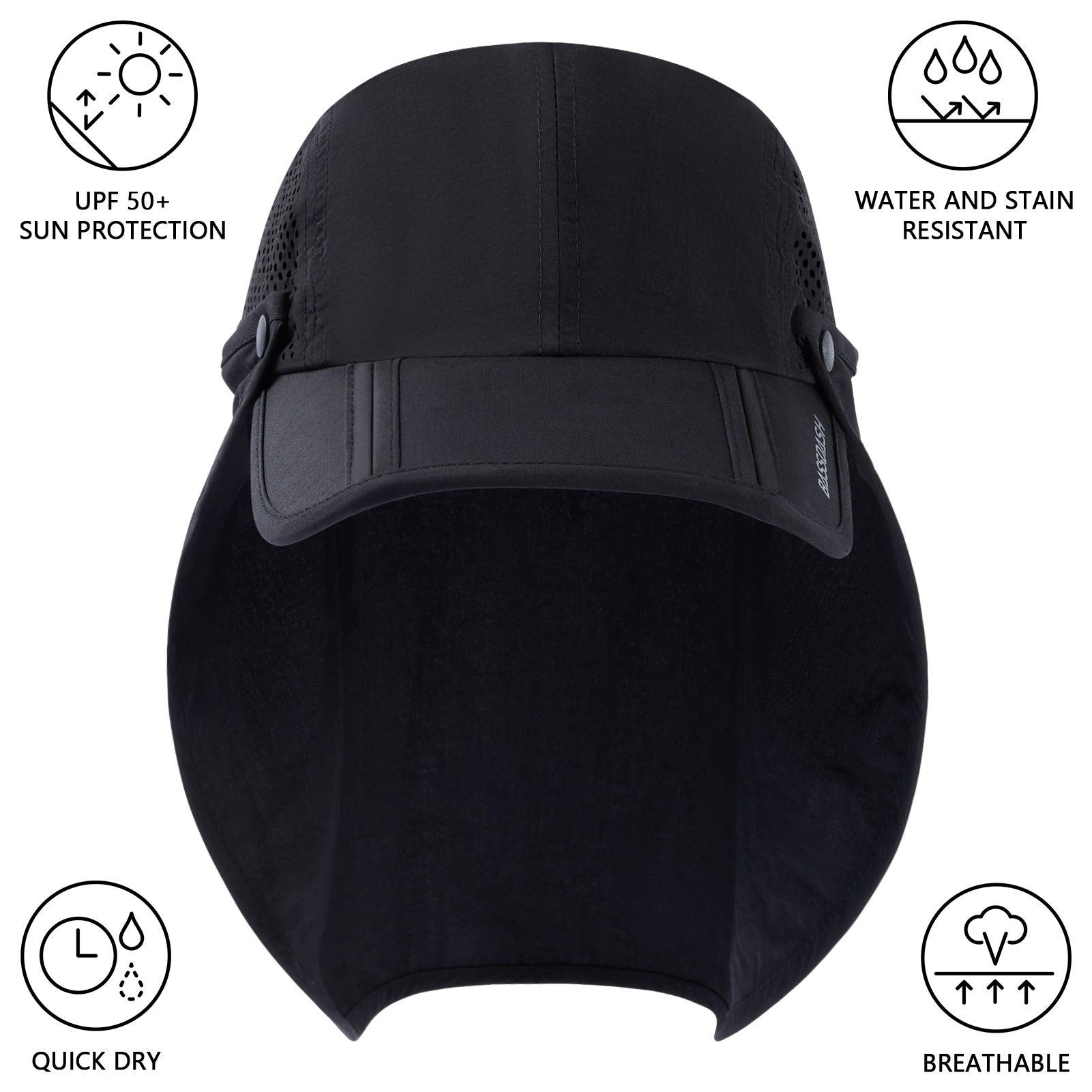 Wholesale Outdoor Fishing Hat Sport Hiking Visor Hat UV Protection Face  Neck Cover Fishing Sun Protect Cap ArmyGreen_Adjustable one size From China