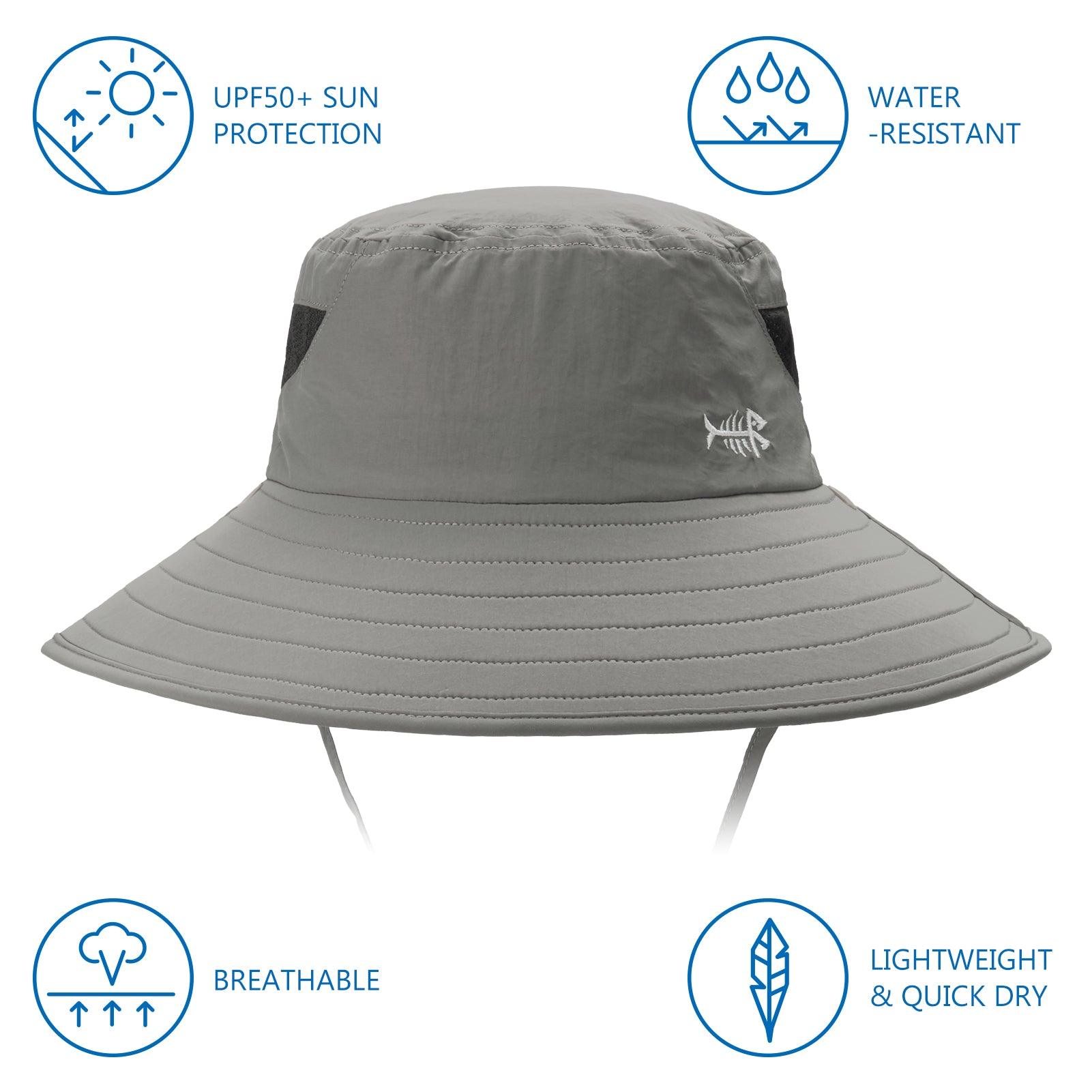 unisex UPF 50+ Sun Hat with Face Cover & Neck Flap FH09 Khaki