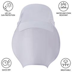 Bassdash Foldable UPF 50+ Fishing Hats with Removable Neck Flap FH12 - Bassdash