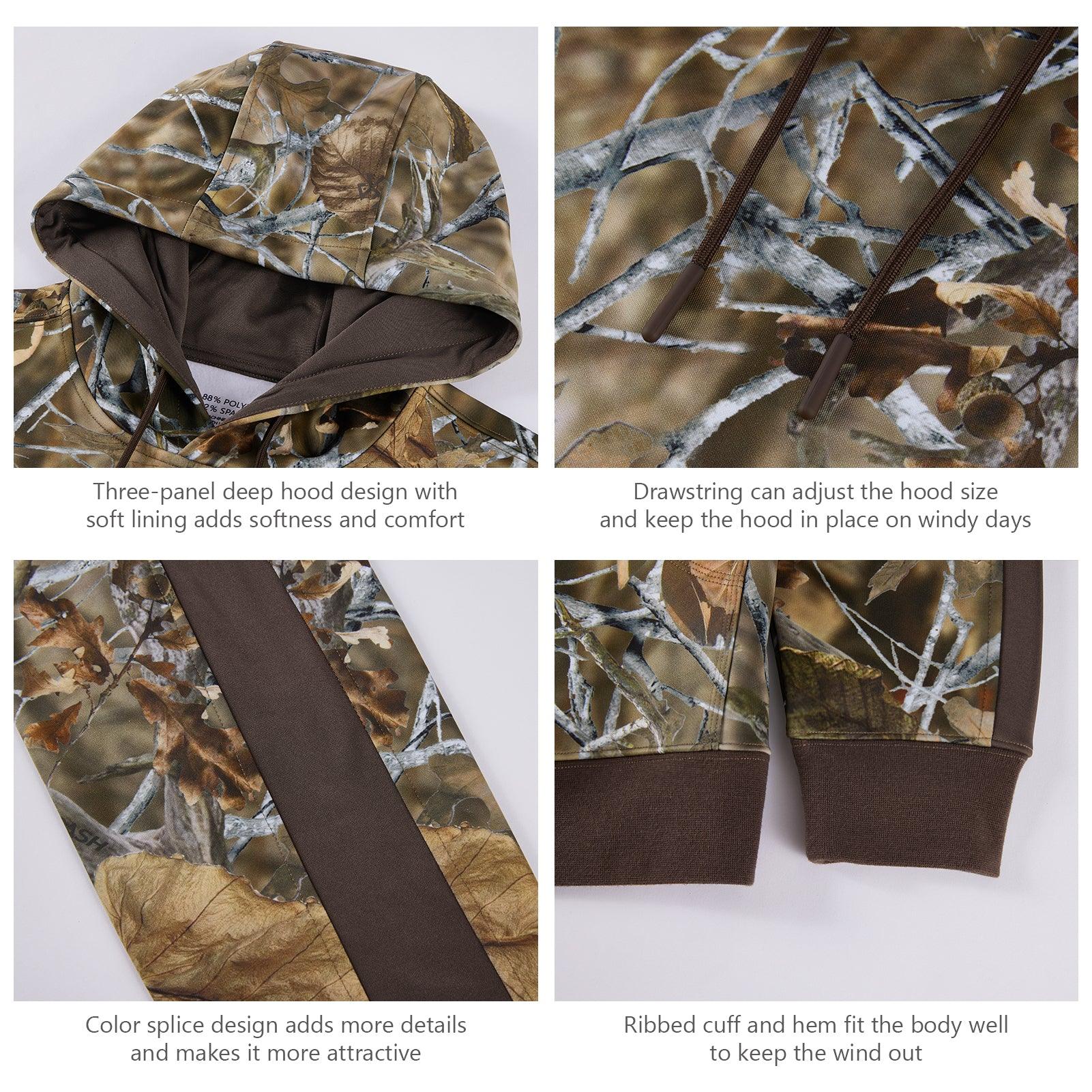 Men's Double Fleece Full Zip Blaze Camo Hoodie