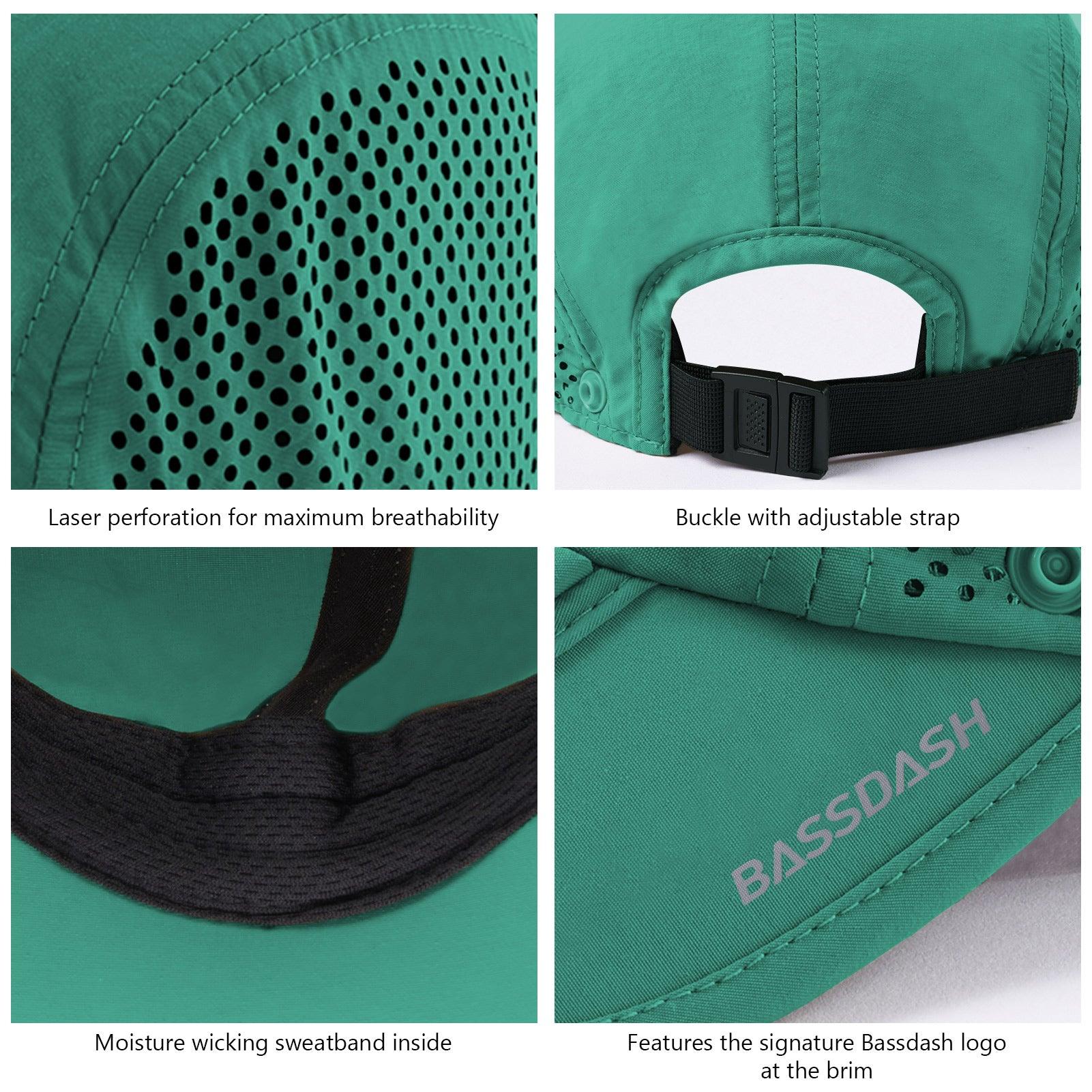 Bassdash Foldable UPF 50+ Fishing Hats with Removable Neck Flap FH12 - Bassdash