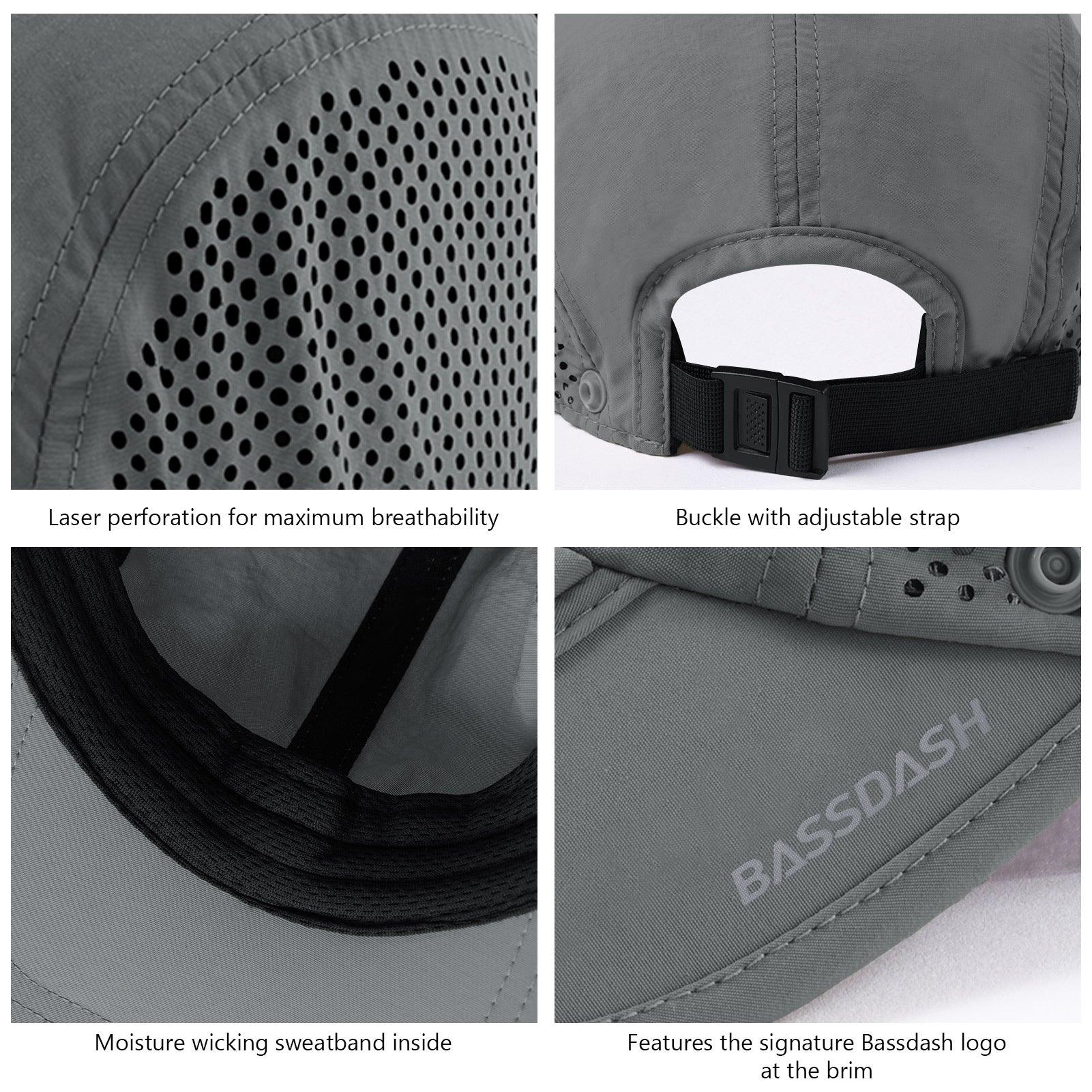 Bassdash Foldable UPF 50+ Fishing Hats with Removable Neck Flap FH12 - Bassdash