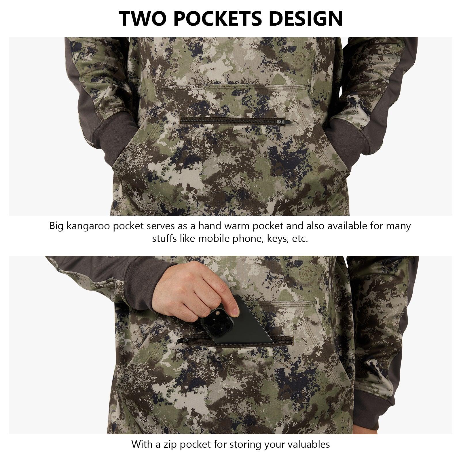 Men's Hunting Fleece Hoodie Pullover FS29M - Bassdash