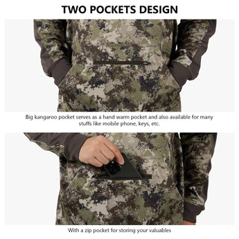 Men's Hunting Fleece Hoodie Pullover FS29M - Bassdash
