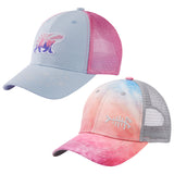 Kids Youth Fishing Sun Hat Mesh Back Adjustable Baseball Trucker Cap 2PCS/Pack