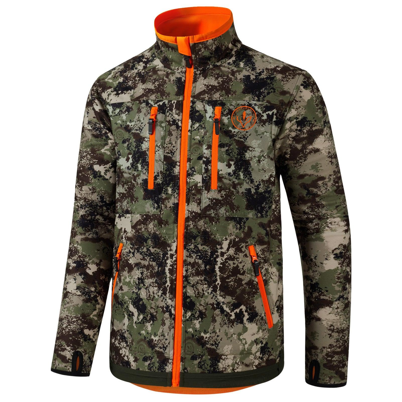 BASSDASH Splice Insulated Hunting Fishing Softshell Jackets with Face Cover  Water Resistant for Men Windproof Fleeced Coat, Autumn Forest, Medium :  : Clothing, Shoes & Accessories