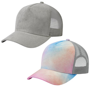 UVSAI Suede Trucker Cap Adjustable Snapback Hat 2 Pack SH03