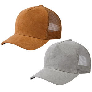 UVSAI Suede Trucker Cap Adjustable Snapback Hat 2 Pack SH03