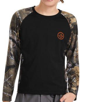 Youth UPF 50+ Camo Long Sleeve Fishing Shirt FS08Y