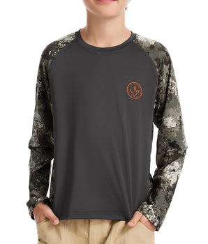 Youth UPF 50+ Camo Long Sleeve Fishing Shirt FS08Y