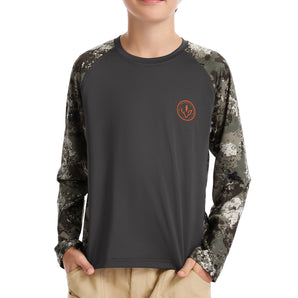 Youth UPF 50+ Camo Long Sleeve Fishing Shirt FS08Y