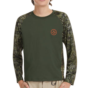Youth UPF 50+ Camo Long Sleeve Fishing Shirt FS08Y