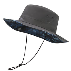 UPF 50+ Patterned Under Brim Foldable Bucket Sun Hats FH18