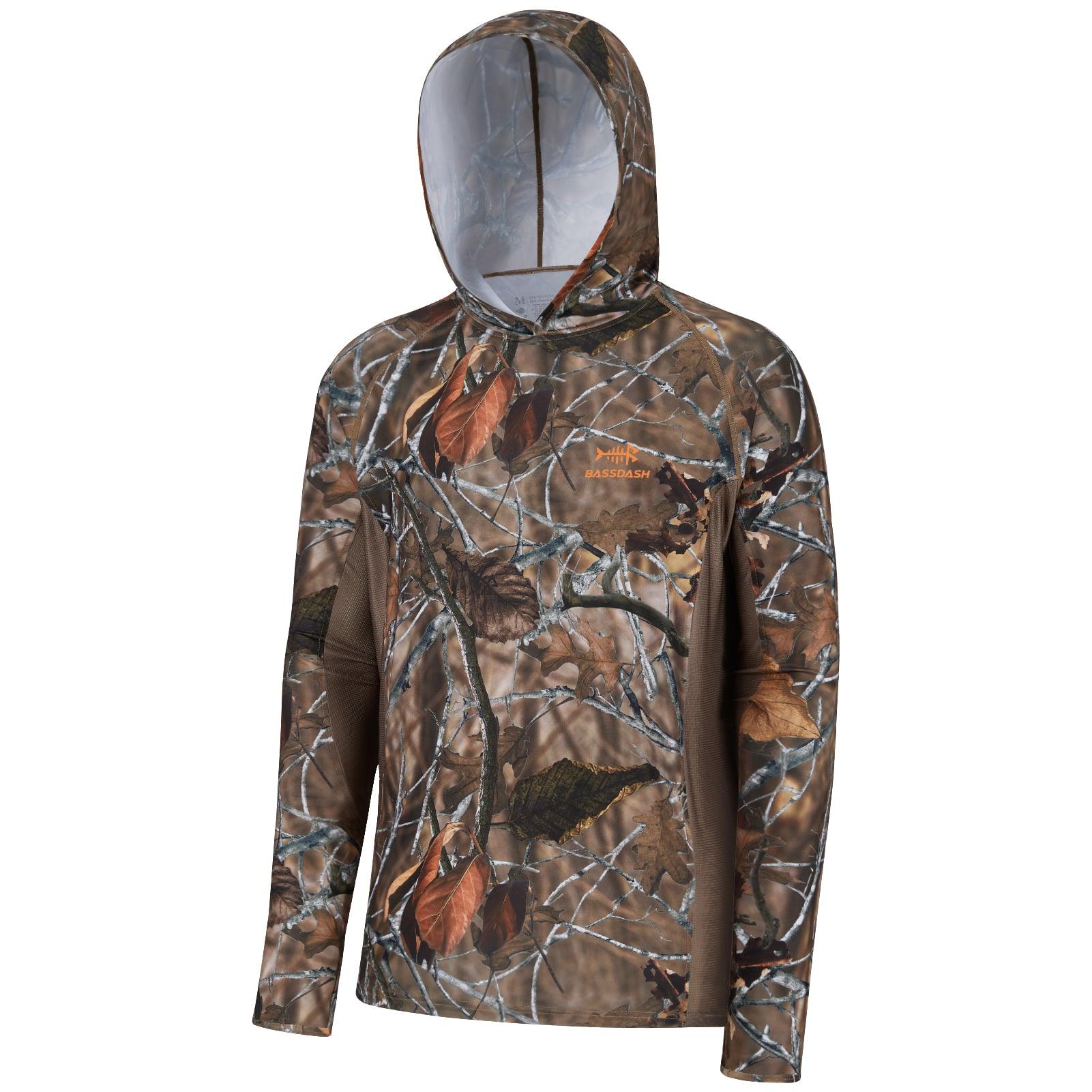 Men's Lightweight Hunting Camo Hoodie Shirt FS30M, Autumn Forest / X-Large