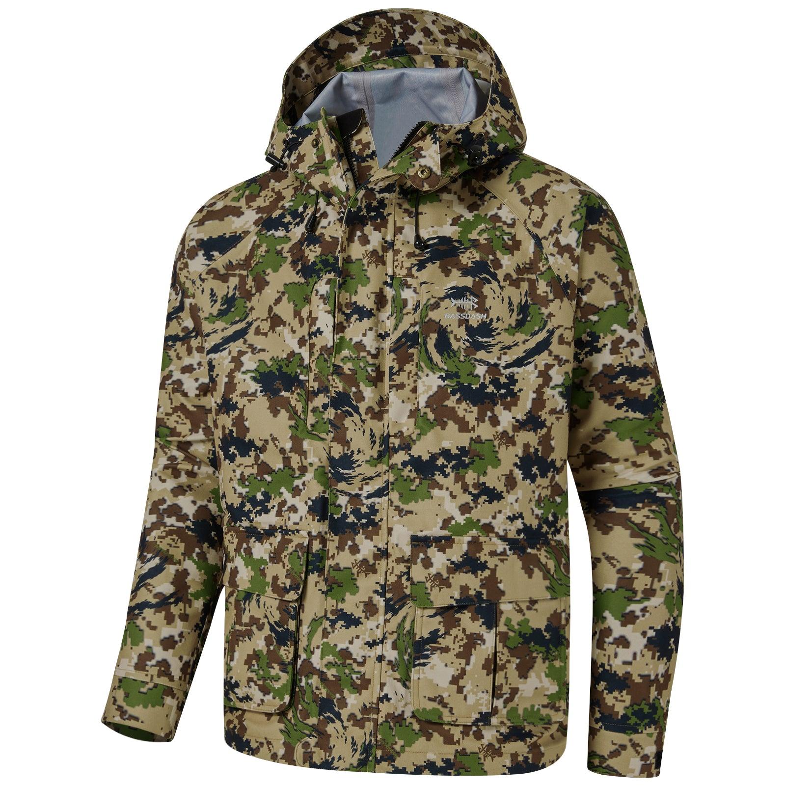 Men's Hunter Rain Jacket Breathable Camo Waterproof Hunting Jacket | Bassdash Hunting Reeds / 2XL