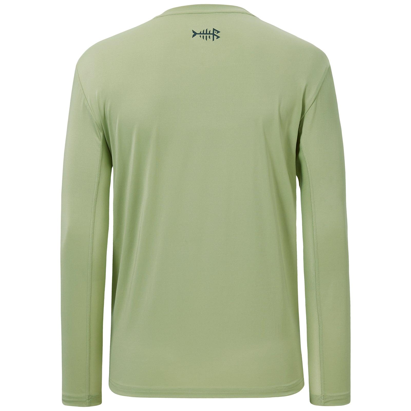 Men’s UPF 50+ Long Sleeve Sun Shirt with Chest Pocket - Bassdash