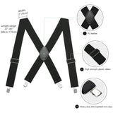 Men’s Elastic Suspenders with Heavy Duty Metal Clips
