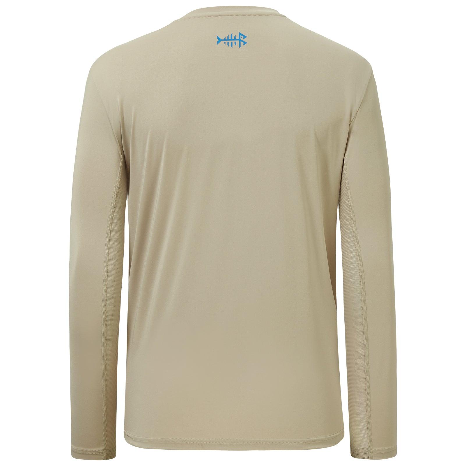 Men’s UPF 50+ Long Sleeve Sun Shirt with Chest Pocket - Bassdash