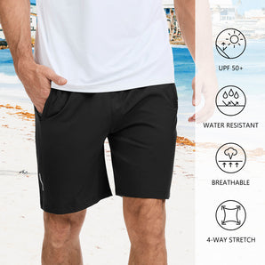 Men's UPF 50+ 7" Inseam Hiking Shorts with 3 Zipper Pockets