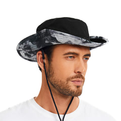UPF 50+ Patterned Under Brim Foldable Bucket Sun Hats FH18
