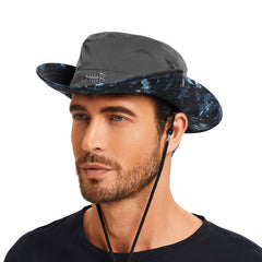 UPF 50+ Patterned Under Brim Foldable Bucket Sun Hats FH18