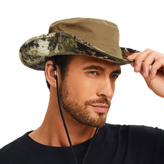 UPF 50+ Patterned Under Brim Foldable Bucket Sun Hats FH18