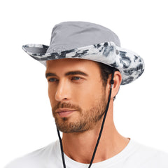 UPF 50+ Patterned Under Brim Foldable Bucket Sun Hats FH18