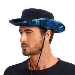 UPF 50+ Patterned Under Brim Foldable Bucket Sun Hats FH18