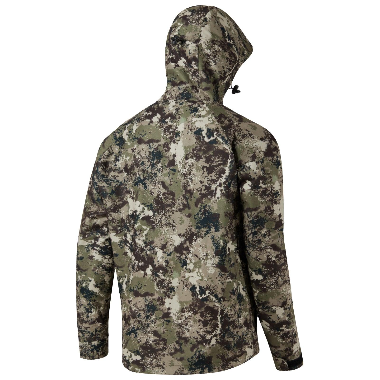 Men's Walker Breathable Waterproof Hunting Fishing Jacket, Grunge Camo / 3XL