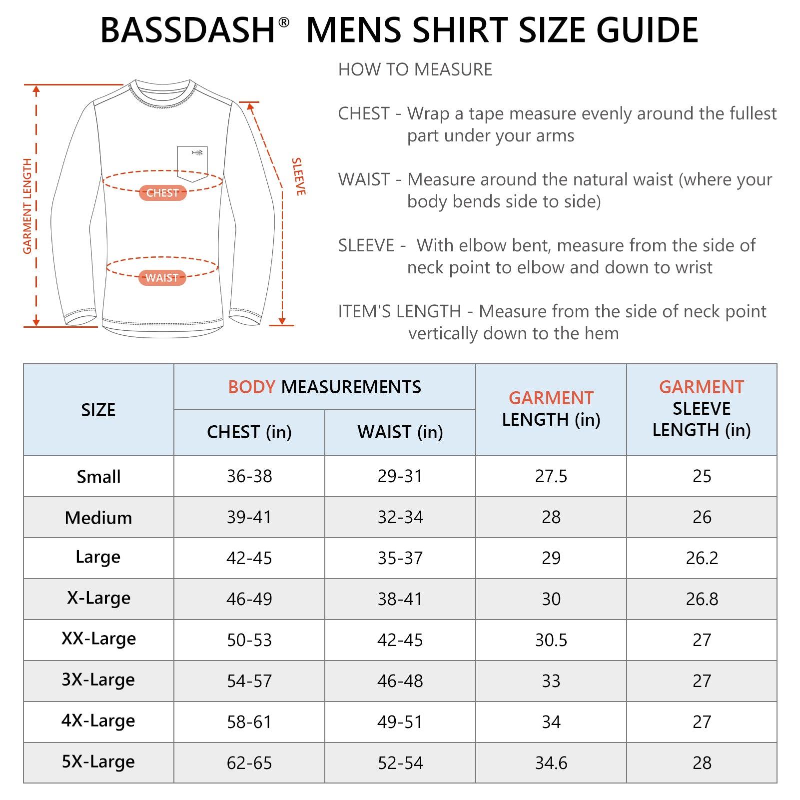 Men’s UPF 50+ Long Sleeve Fishing Shirt with Chest Pocket - Bassdash