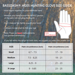 Men's Lightweight UPF 50+ Camo Hunting Gloves HG05