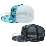 Unisex Flat Brim Trucker Cap Mesh Back For Men Women 2PCS/Item