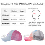 Kids Youth Fishing Sun Hat Mesh Back Adjustable Baseball Trucker Cap 2PCS/Pack