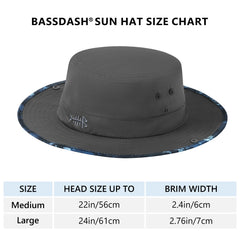 UPF 50+ Patterned Under Brim Foldable Bucket Sun Hats FH18