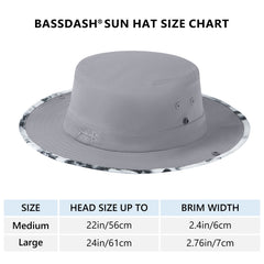 UPF 50+ Patterned Under Brim Foldable Bucket Sun Hats FH18