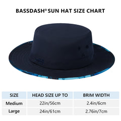 UPF 50+ Patterned Under Brim Foldable Bucket Sun Hats FH18